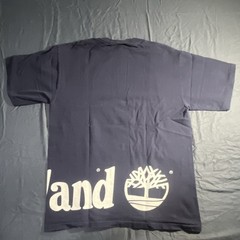 Timberland Men’s L Regular Blue Cotton Graphic Logo Crew Neck Short Sleeve Tee