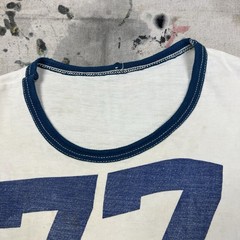 Vintage 50s 60s Water Print Cotton Jersey T Shirt #77 Mens Small Distressed