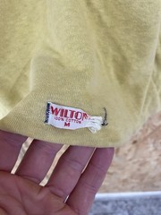 Vintage 50s 60s Wilton Two Tone Double Face Reversible Tshirt Yellow Blue Medium