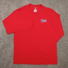 Polo Ralph Lauren Shirt Mens Large Red Long Sleeve Script Logo Performance Flex