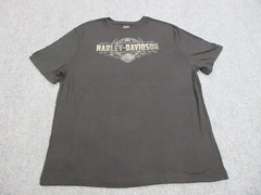Harley Davidson Shirt Mens 2XL XXL Black Motorcycle Bike Biker Barbed Wire Logo