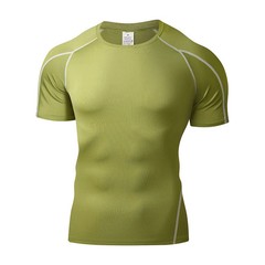 Compression T-Shirt Men’s Short Sleeve Gym Fitness Running Training Sports Top