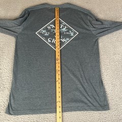 Salty Crew T Shirt Men Large UPF 40+Technical Long Sleeve Tackle Fishing Blue