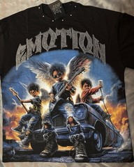 Mixed Emotion Men’s X-Large Black Graphic Rhinestone Studded Crew Neck T-Shirt