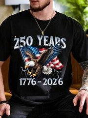 250 Years America Independence Day Eagle Flag T Shirt Unisex