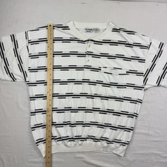 Vintage Le Tigre Shirt Adult XL Striped 1980s Elastic Waist Henley Neck Hipster