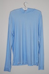NWT Johnnie-O Men’s Malibu Blue Wave Print LS Hooded Suni Sun Shirt sz S