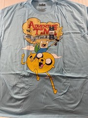 Adventure Time shirt Men’s 3XL Blue short sleeve Graphic T shirt Finn & Jake NEW