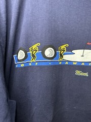 Vintage Y2K Golf Hawaiian Style Maui Logo T-Shirt XL Navy Blue Sports Outdoor
