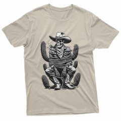 Skeleton Cowboy Cactus Desert Alt Goth Western Gothic Skull T-Shirt