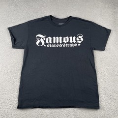 Famous Brand Jet L Black Shirt 100% Cotton Knit Classic Boxy Fit Classic Logo