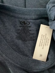 ATHLETIC WORKS Breathable Navy Short Sleeve Crew Neck Pocket T-Shirt Sz 2XL*