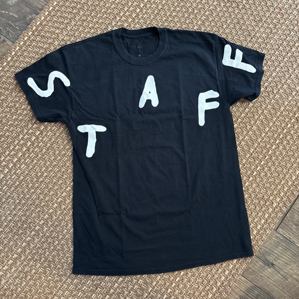 Travis Scott Astroworld Houston 2019 Staff Tee Black/Black Size Small Brand New