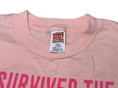 I Survived 7.0 Earthquake San Francisco 1989 Earthquake T-Shirt. Sz L Pink