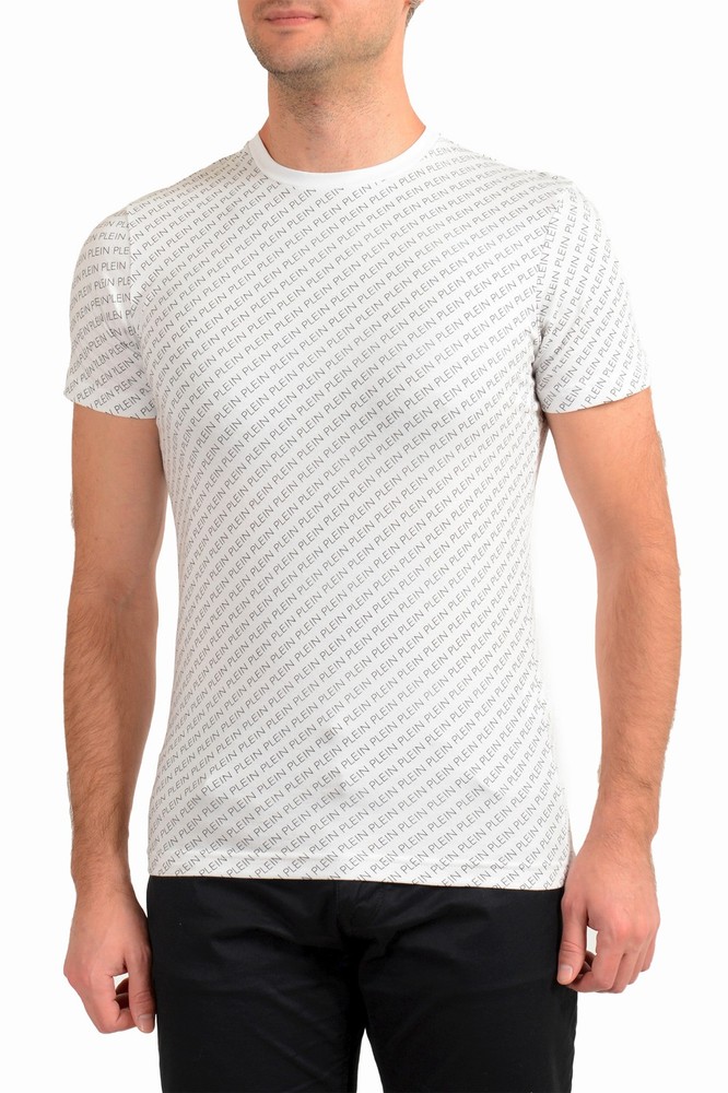 Philipp Plein Men’s White Short Sleeve Logo Print Crewneck T-Shirt US 2XL IT 56