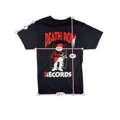 Death Row Records Graphic T Shirt Black Hip Hop Rap Logo Tee Size Small