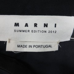 Marni Shirt Womens 44 Black Boxy Square Neck Summer Edition 2012 Made Portugal