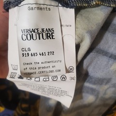 VERSACE JEANS COUTURE T-shirt Mens Baroque Logo All-Over Short Sleeve Size S