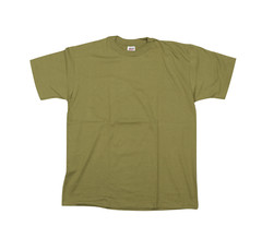 Deadstock Vintage 90s Mens 2XL Blank Short Sleeve T-Shirt Olive Green Cotton USA