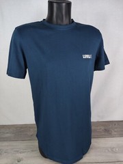 NEW LEVEL 1 Navy Men’s T Shirt Top Short Sleeve Medium Blue