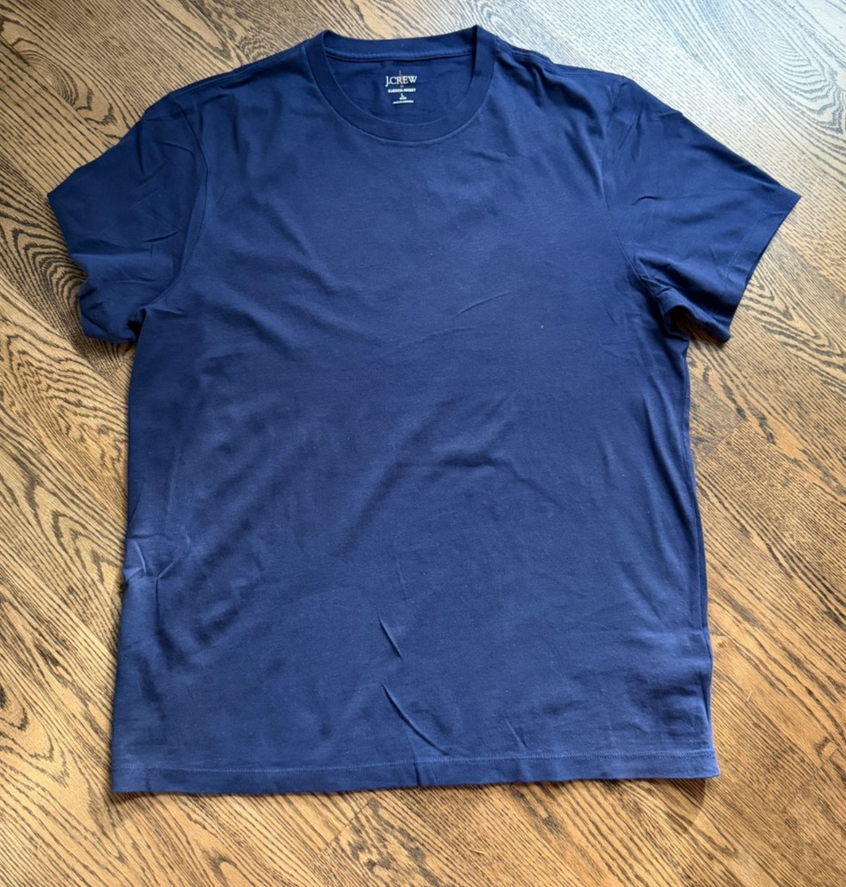 J.Crew Sueded Navy Cotton T-Shirt Slim Fit Men’s Large
