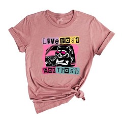 Live Fast Eat Trash Shirt, Trash Panda Funny Tee, Panda Shirt, Meme T-Shirt, Fun