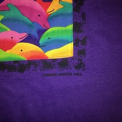 Vtg NWT Hanes Beefy Dolphins Common Ground T Shirt 90s Dolphin Single Stitch XL