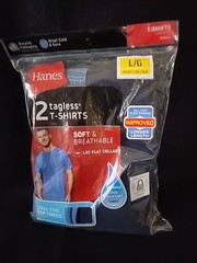 Hanes Mens 2Pk Cool Comfort Wicking Tagless Large – Choose Color Blue Or Green