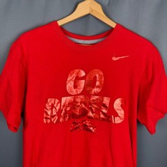 Nike Ole Miss Rebels T-Shirt Mens Medium Red Go Rebels Foil Graphic Tee