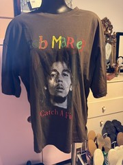 Bob Marley Catch A Fire T-Shirt XL Zion Rootswear Licensed Graphic Tee