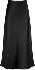 Womens Satin High Waisted Maxi Skirts Hidden Elasticized Waistband A Line 3XL