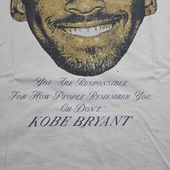 TAPPEDIN Kobe Bryant Shirt Mens Large White Quote Graphic Basketball Tee