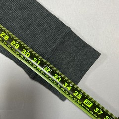 Merona Thermal Shirt Mens Large Charcoal Gray Cotton Waffle Knit Raglan Sleeve