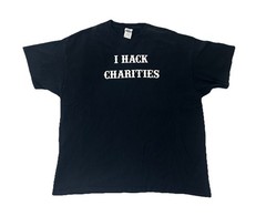 DEFCON 2012 I Hack Charities Black Shirt Men’s 2XL Rare Hacker Convention