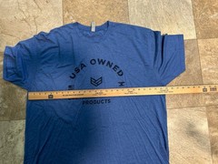 Next Level Apparel Tee Shirt Size 3XL USA OWNED CUSTOM ENGINEERED PRODUCTS BLUE
