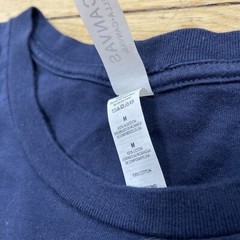 Bella Canvas ABC 123 Graphic T Shirt Men M Blue Alphabet Numeral Learning Print