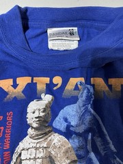 Vtg Pandak Qin Warriors t-shirt size XL blue Xt’ An Chinese