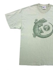 Vintage Discovery Channel Store Gecko Tee Green Size L Mens T-Shirt