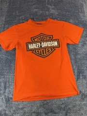 Harley Davidson Shirt Men’s Small Orange Salt Lake City Utah Snowboarding 2021