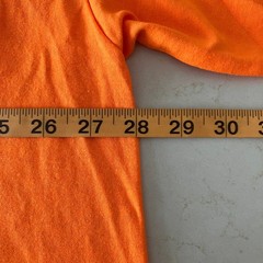 Gildan T-Shirt Men’s 3XL Bright Orange New Graphic Print Long Sleeve