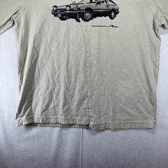 Mens Streetwear Graphic Tee Large Roaringwild Arch Thick Knit Car Art Tonal