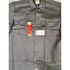 Men’s Dickies L Black Short Sleeve Work Shirt NWT New With Tags