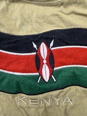 Punch Shirt Mens XL Green Kenya Flag Graphic Tee Embroidered Travel Souvenir