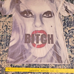Lady Gaga Born This Way Tshirt Album Cover B*** Medium/One Size