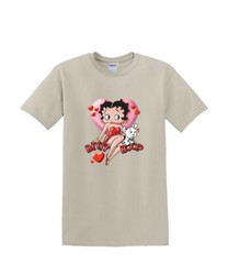 T-Shirt S to 2XL 3XL – BETTY BOOP – HEART – Solar Changing Fun Humor Adult