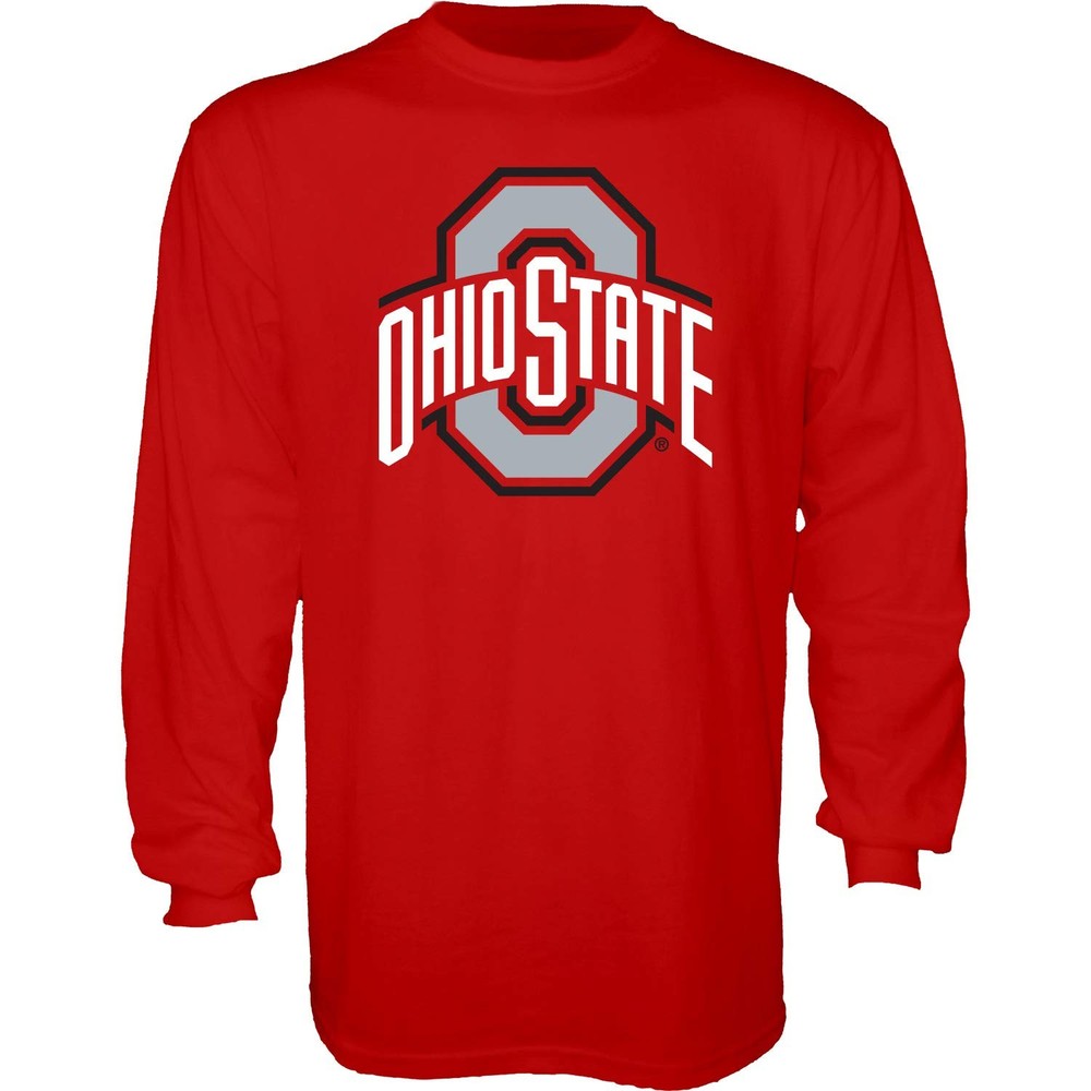 Blue 84 Mens Ohio State Buckeyes Long Sleeve T Shirt Team Color Icon Ohio State