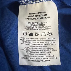 Nike T-Shirt Men Large Blue Short Sleeve Monogram Print Workout DJ5250-480 EUC