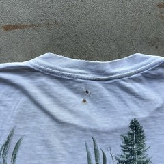 Vintage 90s Sporting Life Shirt Size XL White Deer Nature Pocket Art Animal Buck