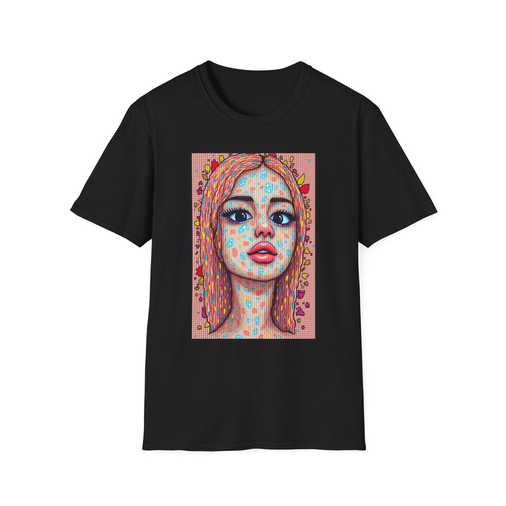Colorful Pop Art Girl T-Shirt | Portrait Illustration