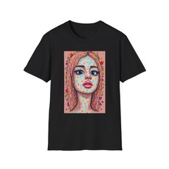 Colorful Pop Art Girl T-Shirt | Portrait Illustration